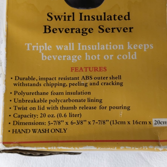 Winware Swirl Insulated Server 20 Oz - Picture 6 of 6